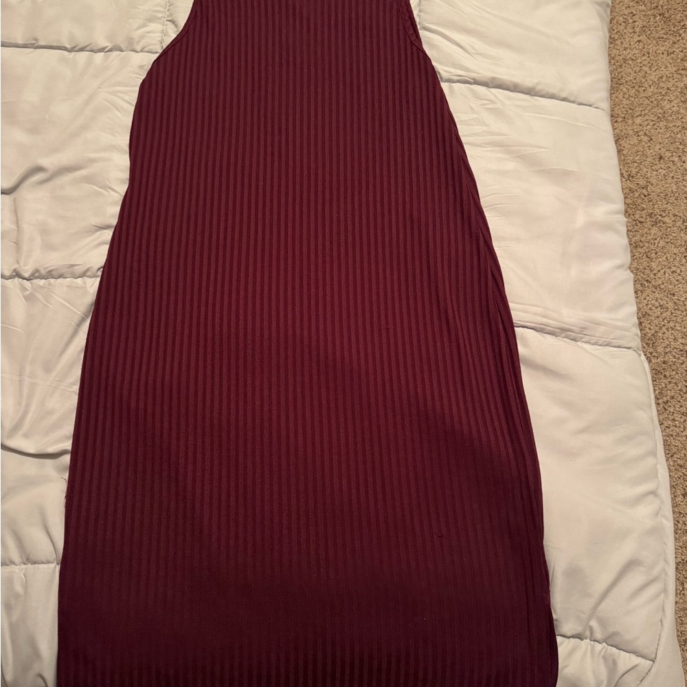 Nine West Burgundy Halter Maxi Dress